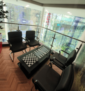 Glass balustrades for offices