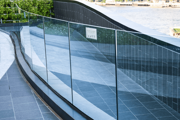 Modern glass balustrade