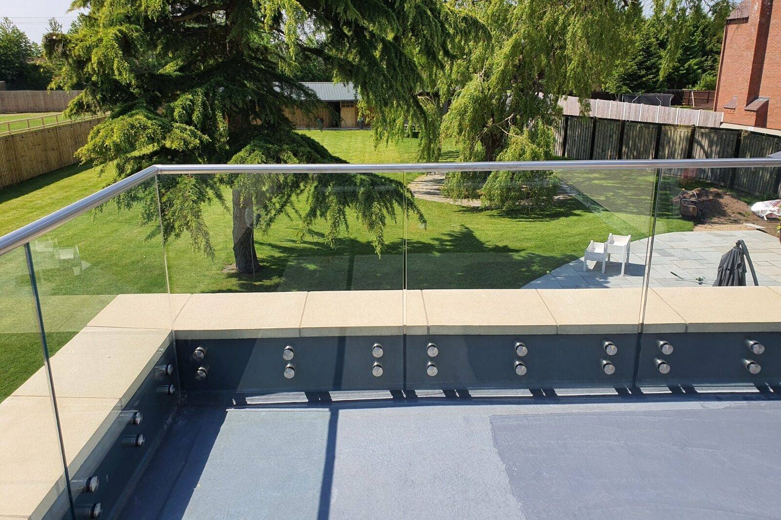 Glass terraces balustrade