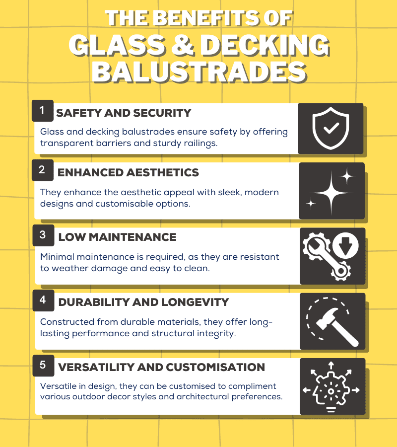 benefits of glass and decking balustrades